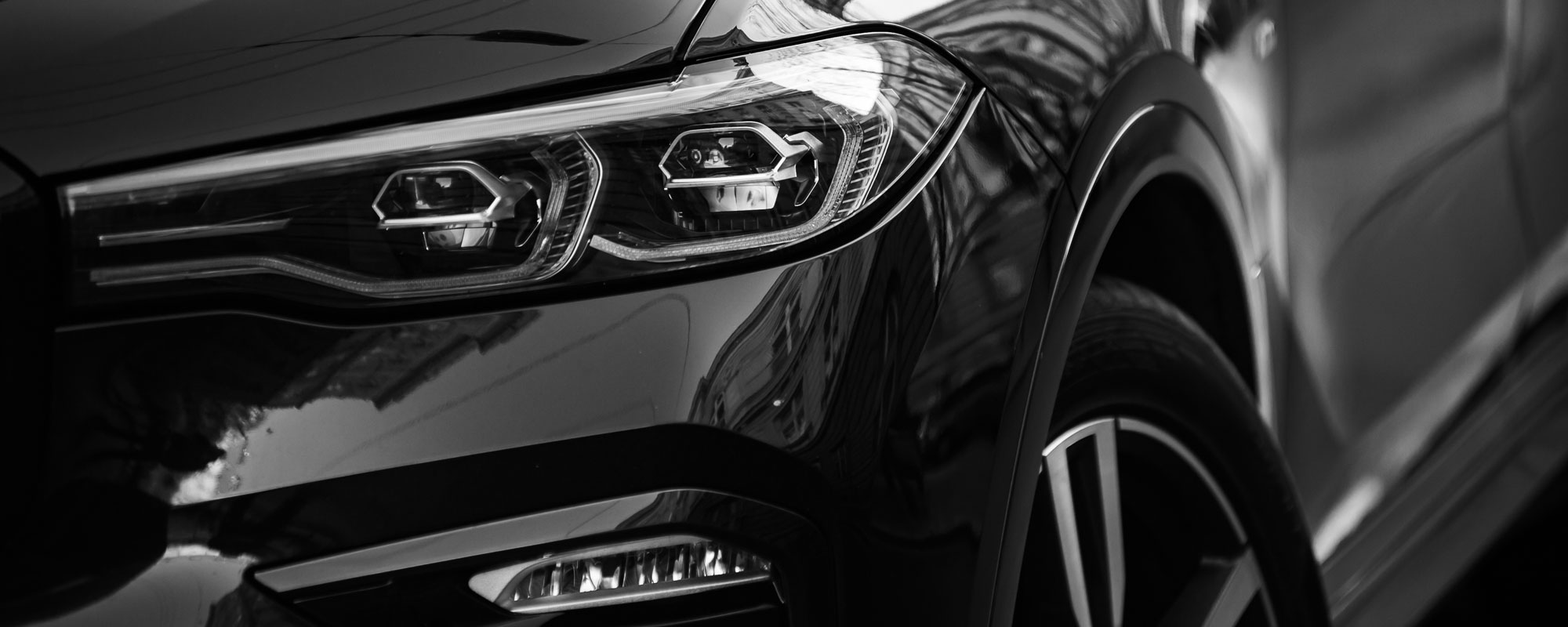Modern Headlight Of A New Car